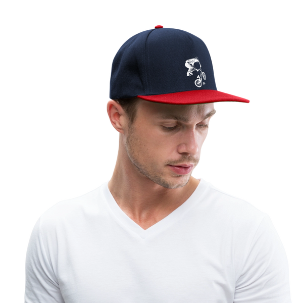 BMX Rider Snapback Cap - Navy/Rot