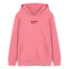 Red Embroidery Organic Hoodie – Teen - Pink 