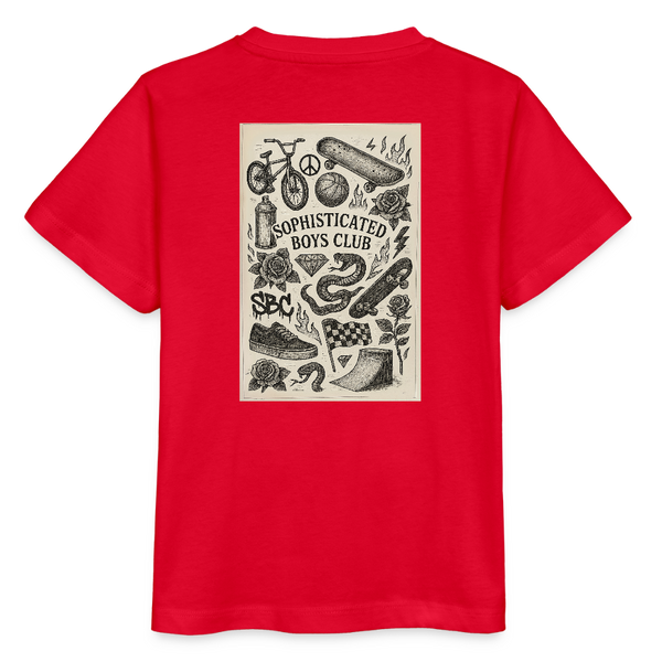 Urban Tattoo Designs Organic T-Shirt – Kids - Rot
