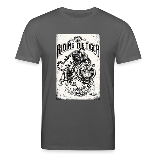 Riding the Tiger BW Organic T-Shirt – Men - Anthrazit