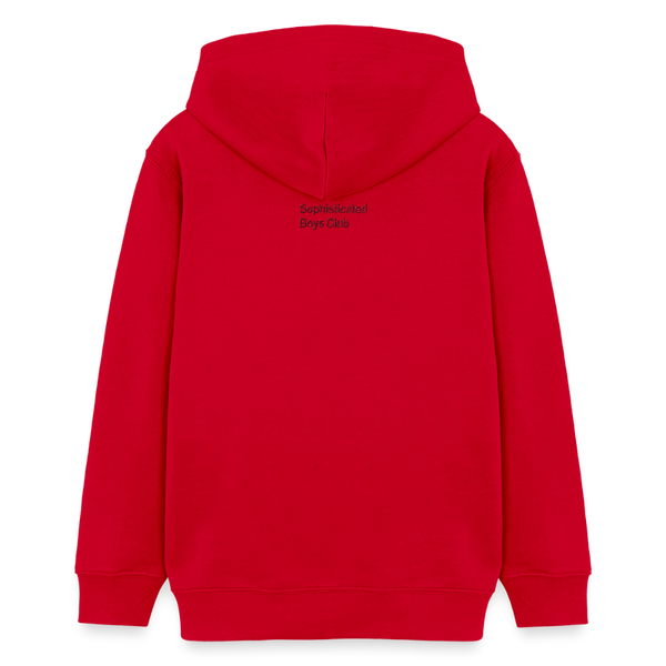 Red Embroidery Organic Hoodie – Teen - Rot