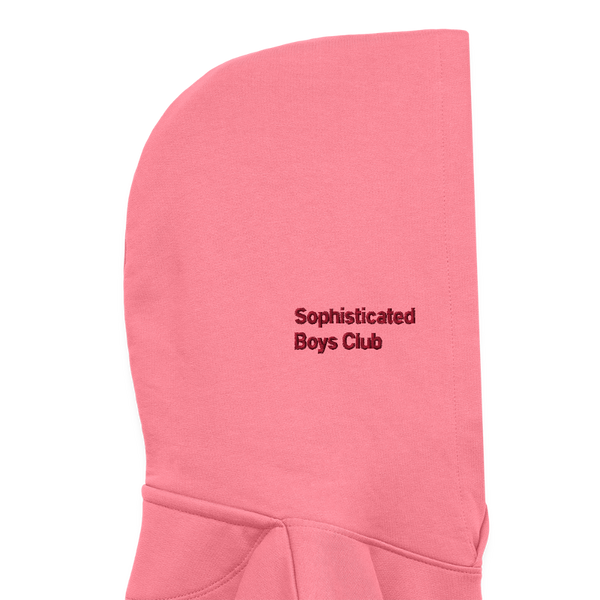 Red Embroidery Organic Hoodie – Teen - Pink 