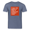 700 Gallons Organic T-Shirt – Men - Dunkelblau meliert