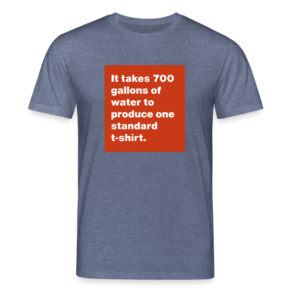 700 Gallons Organic T-Shirt – Men - Dunkelblau meliert