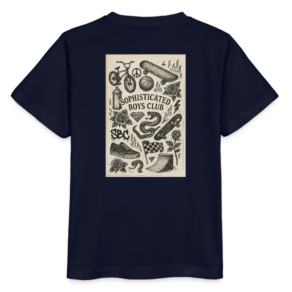Urban Tattoo Designs Organic T-Shirt – Kids - Navy