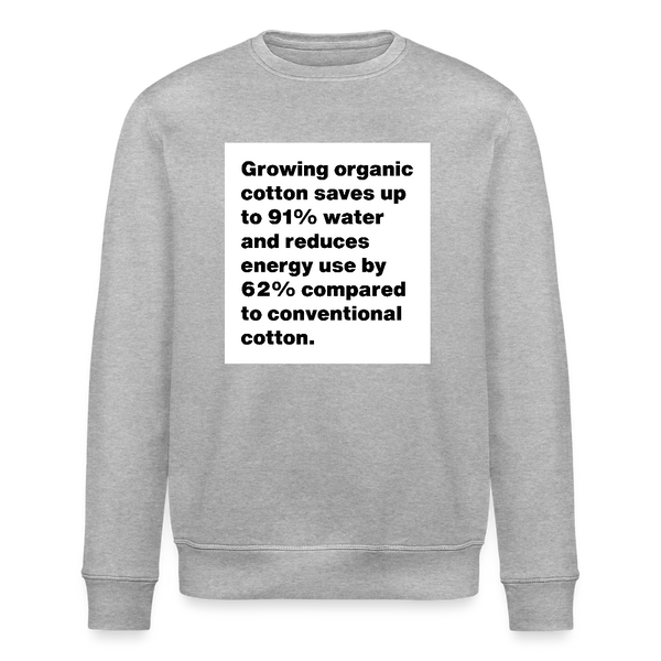 91% Water Organic Sweatshirt – Men - Grau meliert