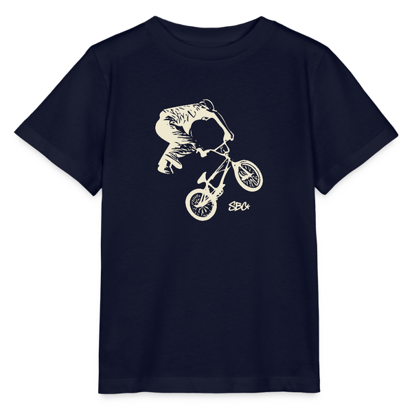 BMX Rider Organic T-Shirt – Kids - Navy