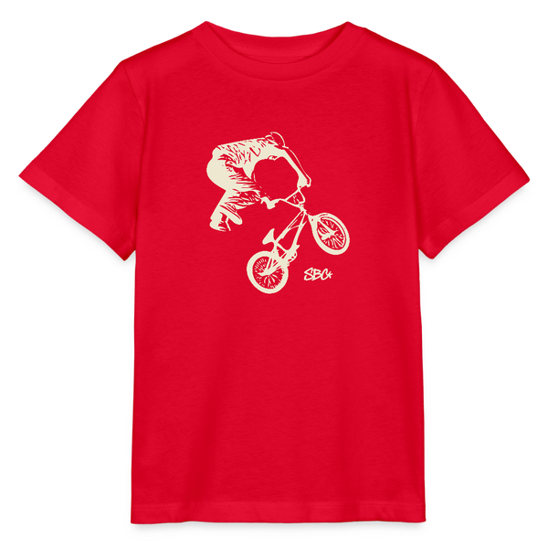 BMX Rider Organic T-Shirt – Kids - Rot