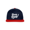 Born Ready Snapback Cap - Navy/Rot