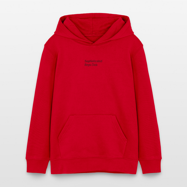 Red Embroidery Organic Hoodie – Teen - Rot