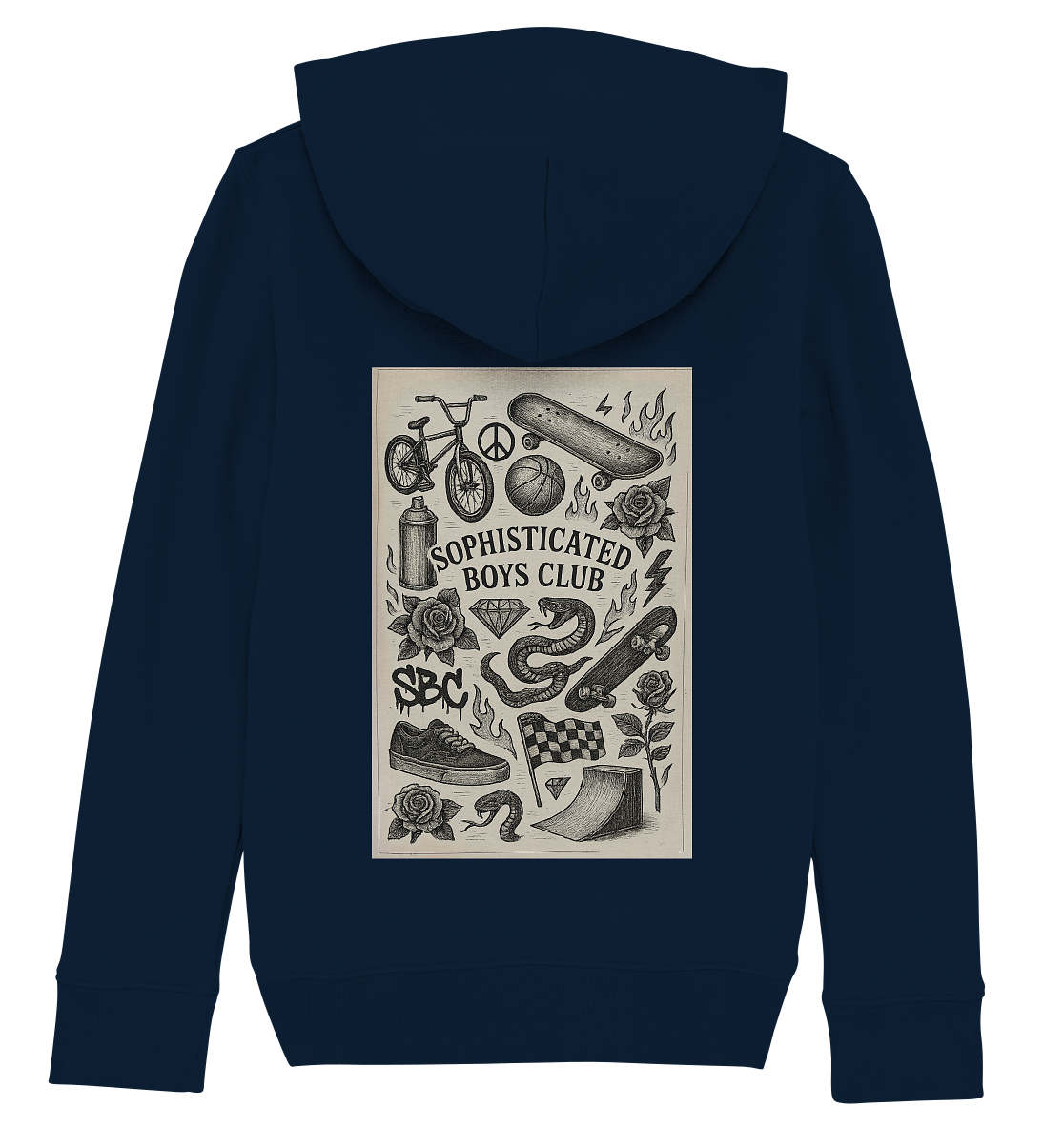 Urban Tattoo Designs - Kids Organic Hoodie