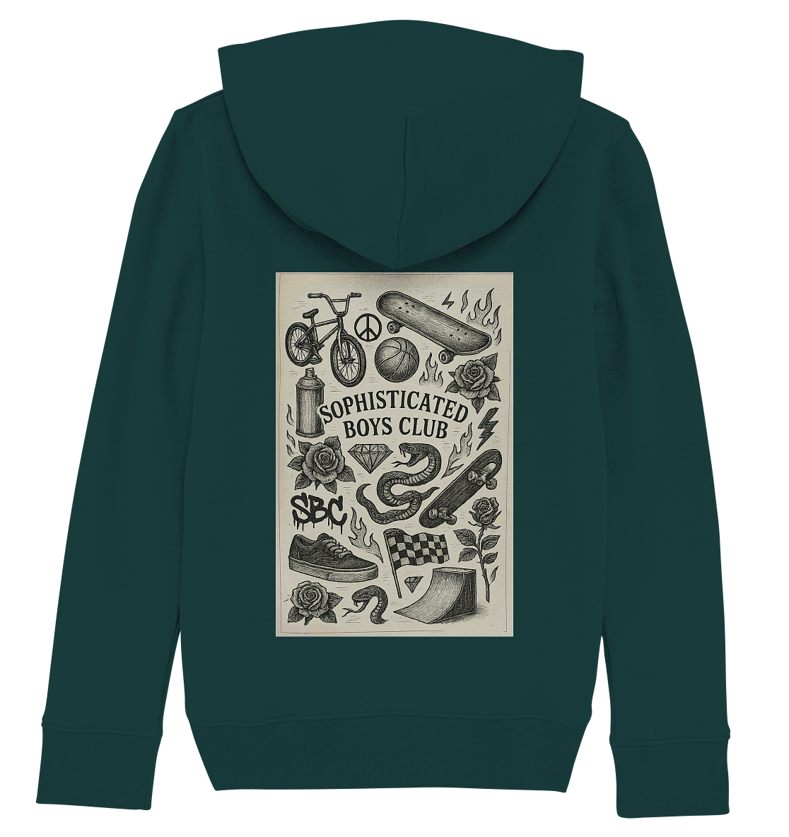 Urban Tattoo Designs - Kids Organic Hoodie