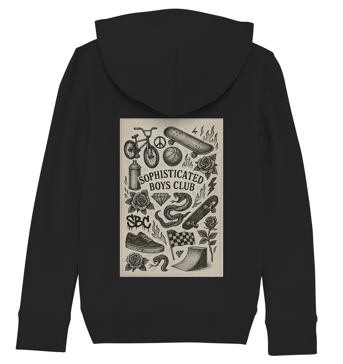 Urban Tattoo Designs - Kids Organic Hoodie
