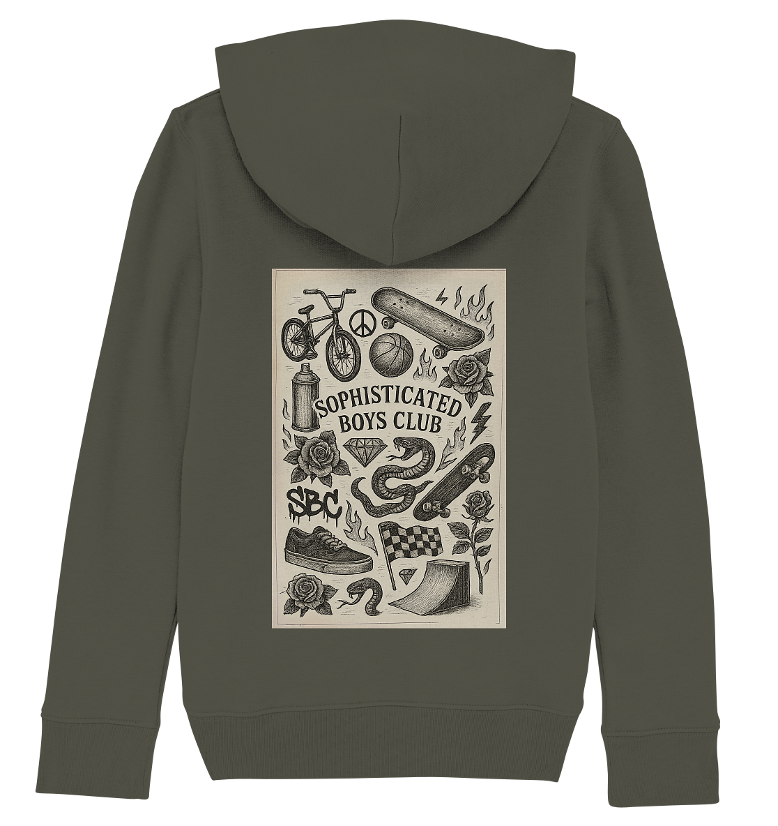 Urban Tattoo Designs - Kids Organic Hoodie