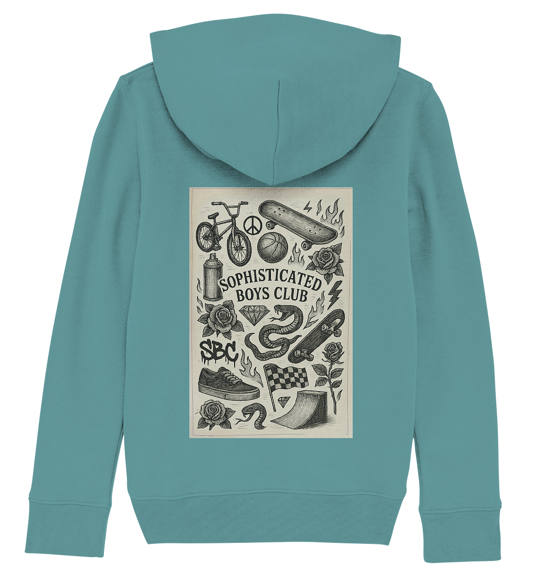 Urban Tattoo Designs - Kids Organic Hoodie