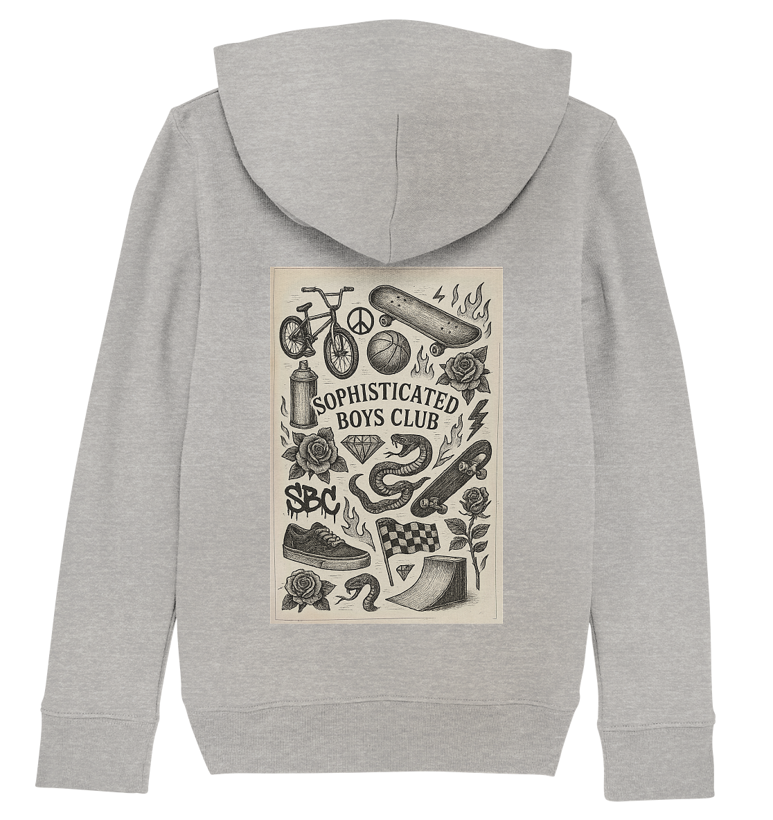Urban Tattoo Designs - Kids Organic Hoodie